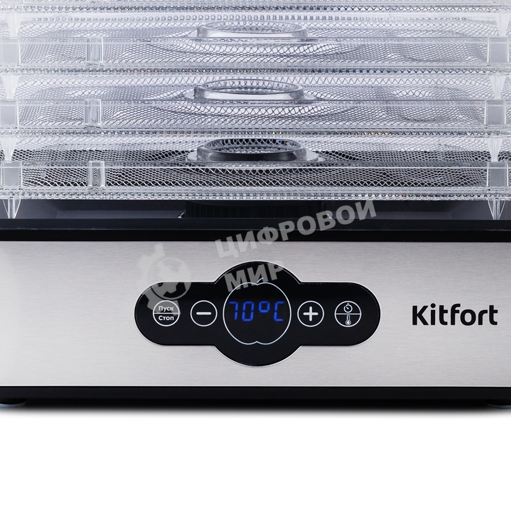 Сушилка для овощей и фруктов Kitfort KT-1914 5под. 240 Вт, черный