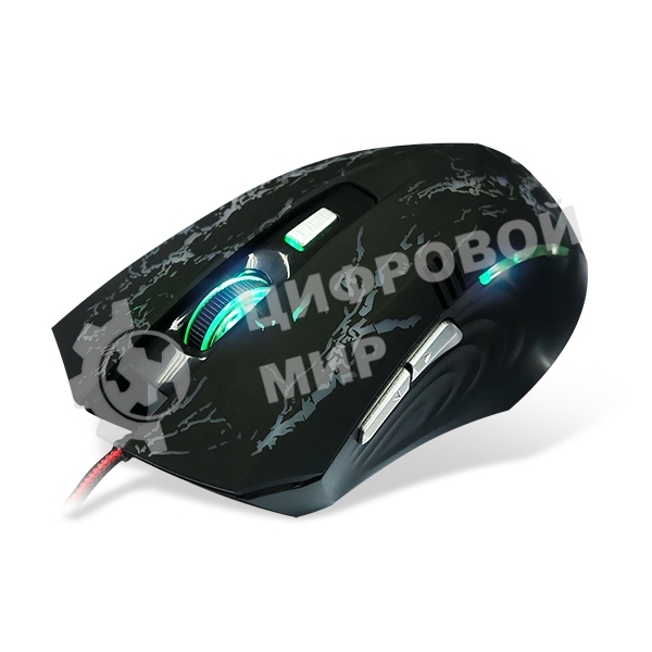 Мышь проводная Crown Gaming CMXG-600 черный, 2200 dpi, USB, кнопки - 6