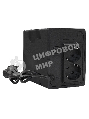 Источник бесперебойного питания ExeGate Power Back BNB-1000.LED.AVR.2SH 1000VA/550W, LED, AVR, 2*Schuko, Black