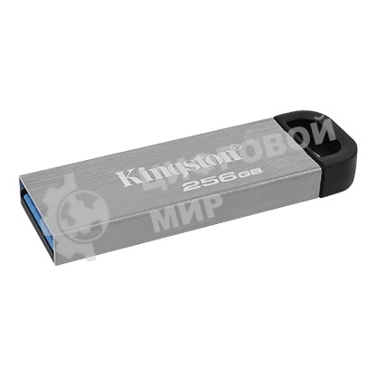 Флешка USB Kingston KYSON (DTKN/256GB), 256Gb, USB 3.2 Gen 1, R/W 200/60, серебристый/черный