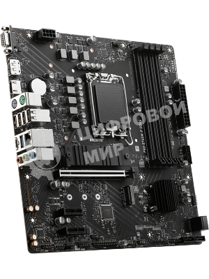 Материнская плата MSI PRO B760M-P DDR5, LGA 1700, Intel B760, 4xDDR5, 4xSATA, 2xM.2, 1xPCIe 4.0 x16, 2xPCIe 3.0 x1, 1xHDMI, 1xDP, 1xVGA, 1x1Gb LAN, 4xUSB-A 2.0, 1xUSB-A 3.2 Gen 1, 1xUSB-C 3.2 Gen 2, 3x3.5 мм, 7.1, mATX