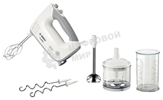 Миксер ручной Bosch MFQ36480 450Вт белый/серый
