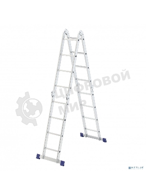 Лестница шарнирная алюминиевая Сибртех, 4х4