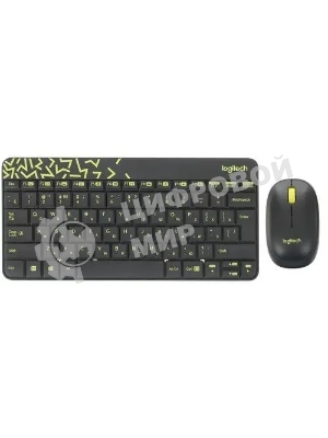 Комплект клавиатура + мышь Logitech Wireless Desktop MK240 Nano черный Retail Combo