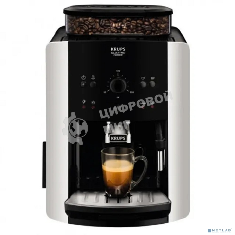Кофемашина Krups Arabica EA811810 1450Вт черный/серебристый
