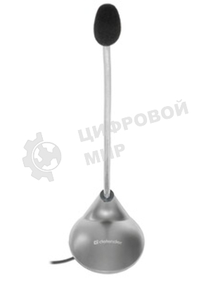 Микрофон компьютерный Defender MIC-111, серый, кабель 1,5 м