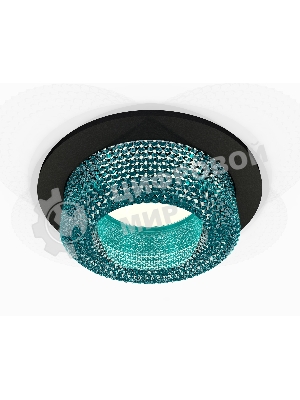Комплект встраиваемого светильника Ambrella light XC7622023 SBK/BL черный песок/голубой MR16 GU5.3 (C7622, N7194)