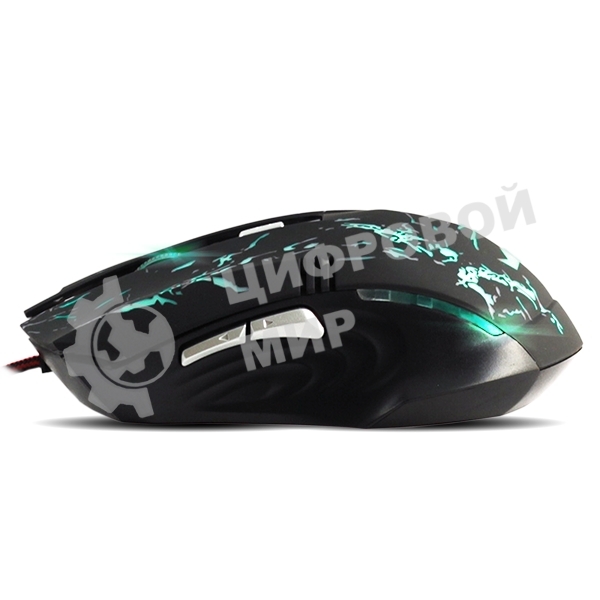 Мышь проводная Crown Gaming CMXG-600 черный, 2200 dpi, USB, кнопки - 6