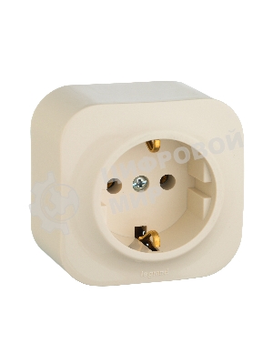 Розетка Legrand 782241 с заземлением без шторок (Слоновая кость)