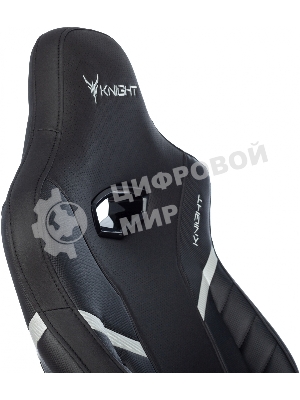 Кресло Knight Thunder 5X черный, экокожа, 120 кг, механизм качания