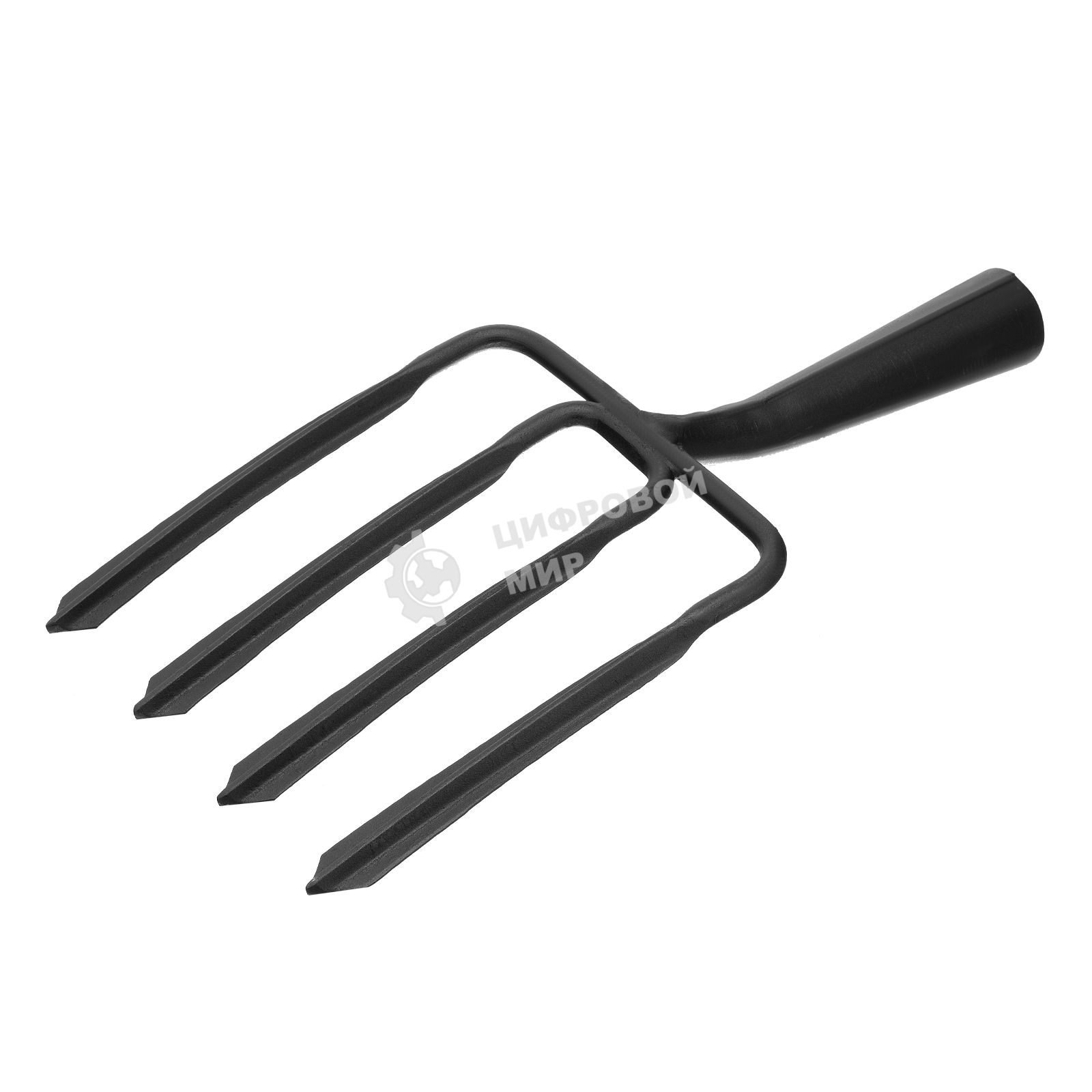 Вилы копальные 4-х рогие, 190x220 мм, широкий зуб, удлиненная тулейка, без черенка (АРТИ)