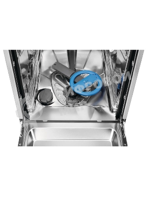 Встраиваемая посудомоечная машина ELECTROLUX EEG63410L/Встраиваемая узкая посудомоечная машина, загрузка на 10 комплектов посуды, сенсорное управление, 8 программ, 44.6x55x82 см, черный, сушка: стандартная (конденсация), индикация на полу: проекция дисплея