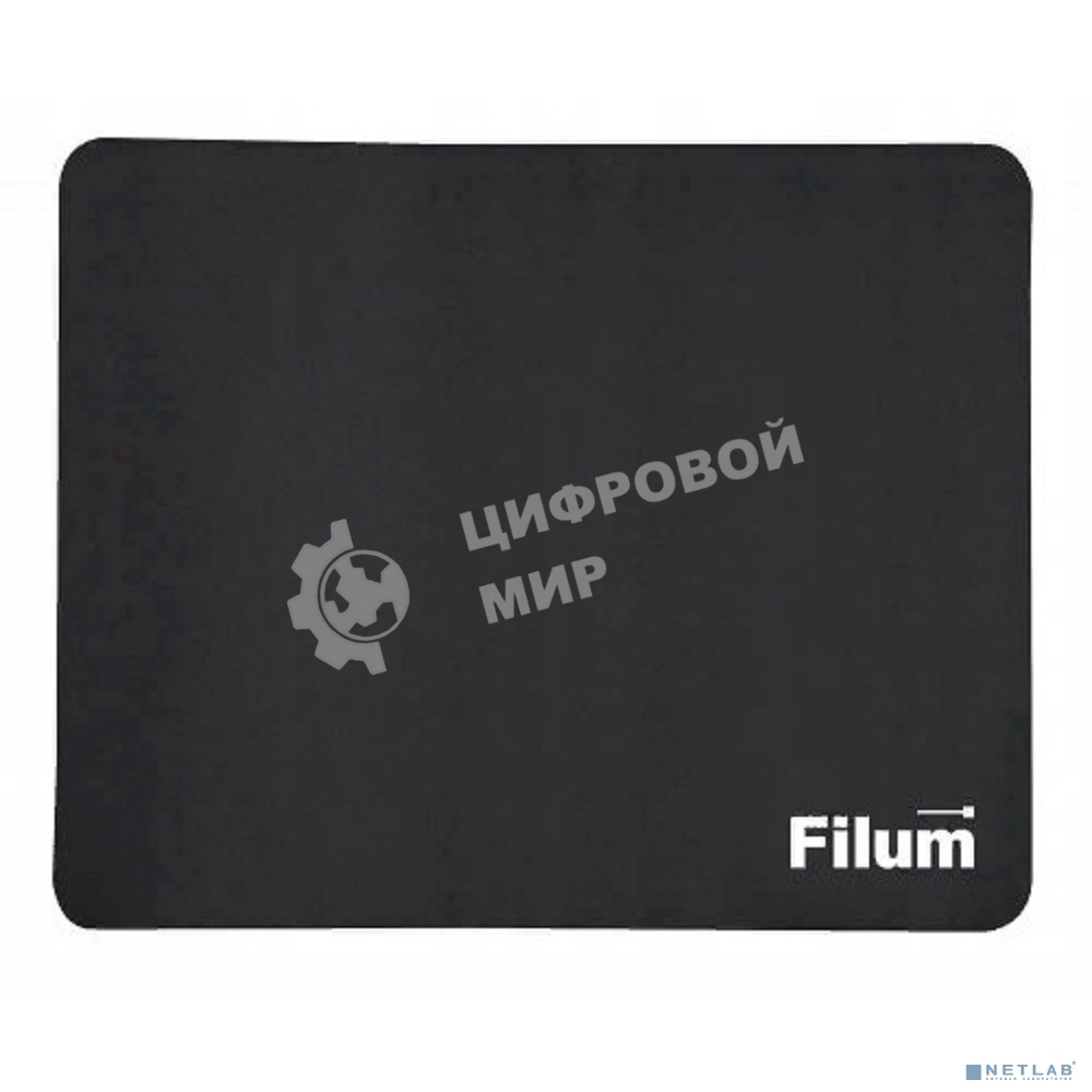 Коврик для мыши Filum FL-MP-S-BK-2 черный, 250*200*3 мм., ткань+резина.