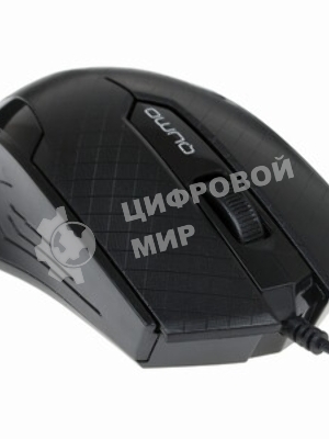 Мышь проводная Qumo Office M14 черный, 1000 dpi, USB, кнопки - 3