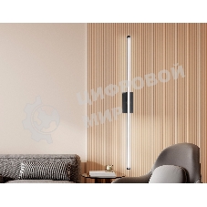 Настенный светодиодный светильник Ambrella light FL6122 BK черный 14W 3000K-6400K 610*45*80