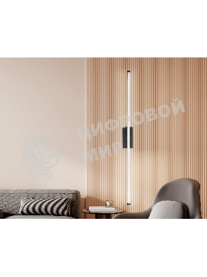 Настенный светодиодный светильник Ambrella light FL6122 BK черный 14W 3000K-6400K 610*45*80