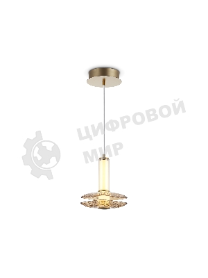 Подвесной светодиодный светильник Ambrella light LH31001 BS/TI латунь/янтарь 10W 3000K 150*150*240