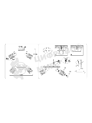 Светильник Ambrella light TR8664/2 WH белый E14/2 max 60W 360*100*190
