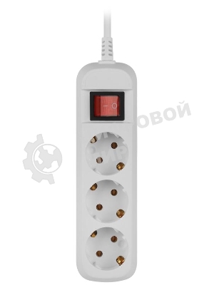 Удлинитель электрический ЭРА UDL-10-315-ES Greenline 3 розетки с заземлением с выключателем 1,5м ПВС 3x0.75мм2