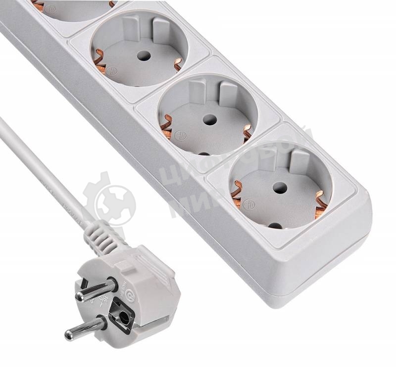 Сетевой фильтр Buro 500SL-3-G 3 м, 5 розеток, серый (пакет ПЭ)