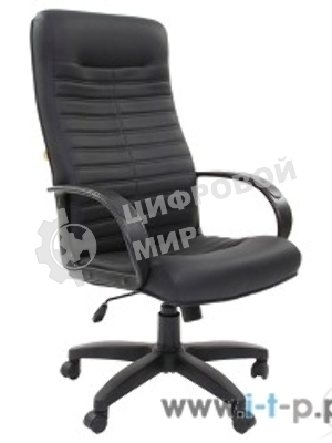 Кресло Chairman 480 LT черный, экокожа, 120 кг