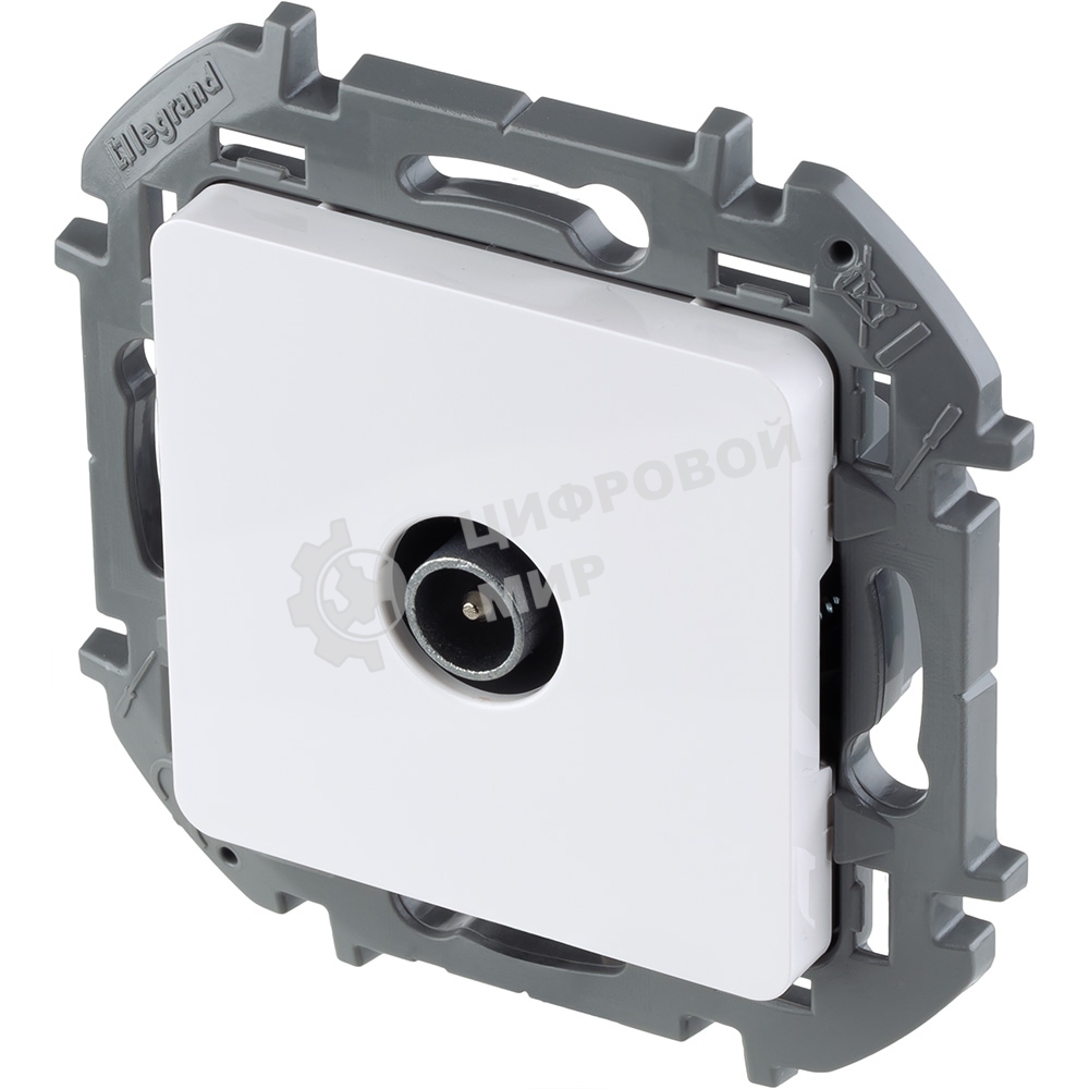 Розетка телевизионная проходная 14 дБ 5-862 мГц белый