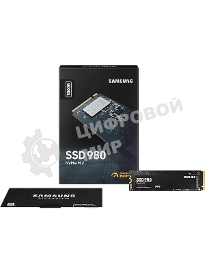 Накопитель SSD Samsung 980 MZ-V8V500BW, 500Gb, PCIe 3.0 x4, M.2 2280, NVMe, R/W 3100/2600