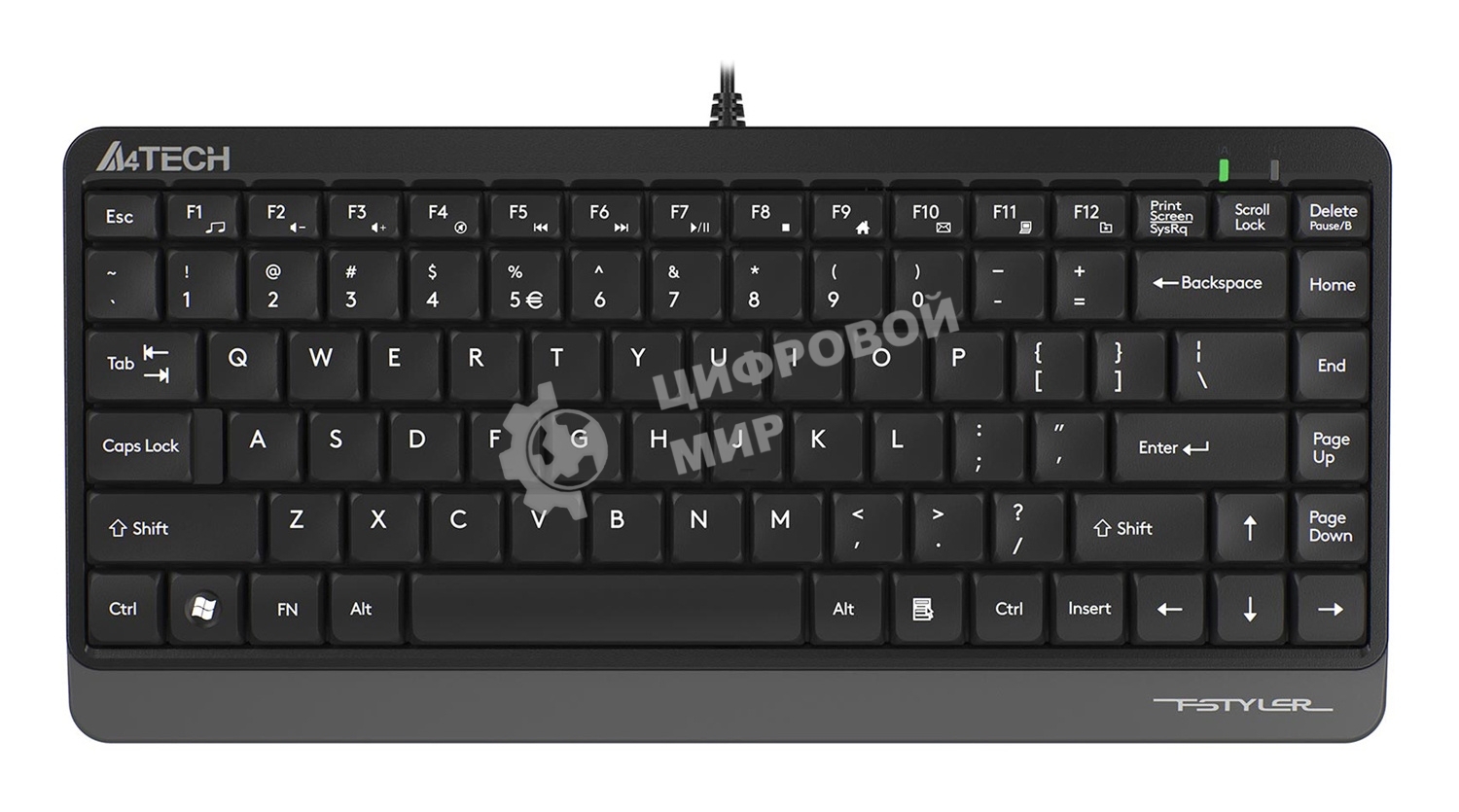 Клавиатура проводная A4Tech Fstyler FK11 USB серый/черный