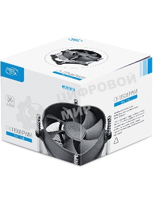 Кулер для процессора DEEPCOOL CK-11508 PWM черный, 92 мм, алюминий, 2200 об/мин, 30.1 дБ, 4 pin, 65 Вт, 70 мм