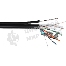 Кабель информационный Lanmaster TWT-5EFTP-UNV-TR cat.5e FTP 4X2X24AWG PE внешний 305м черный