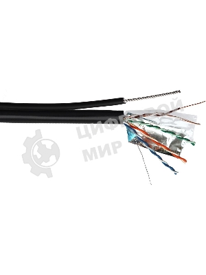 Кабель информационный Lanmaster TWT-5EFTP-UNV-TR cat.5e FTP 4X2X24AWG PE внешний 305м черный