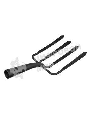 Вилы копальные 4-х рогие, 190x220 мм, широкий зуб, удлиненная тулейка, без черенка (АРТИ)