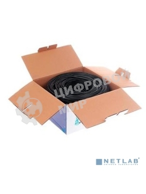 Кабель SkyNet Standart UTP outdoor 4x2x0,48, медный, FLUKE TEST, кат.5e, однож., 305 м, box, черный