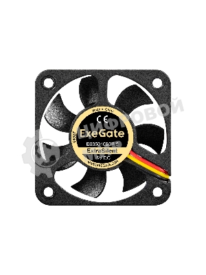 Вентилятор для корпуса ExeGate ExtraSilent ES05010S3P-5 черный, 50 мм, 5000 об/мин, 27 дБ, 3 pin
