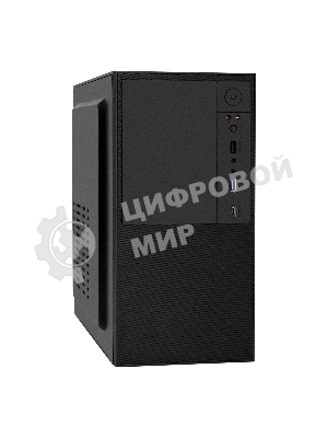 Компьютерный корпус Minitower ExeGate BAA-308UC-UNS350 (mATX, БП UNS350 с вент. 12см, 1хUSB/1хUSB 3.0/1хTypeC, HD Audio, черный)