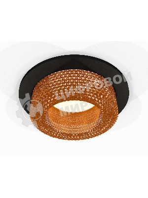 Комплект встраиваемого светильника Ambrella light XC7622024 SBK/CF черный песок/кофе MR16 GU5.3 (C7622, N7195)