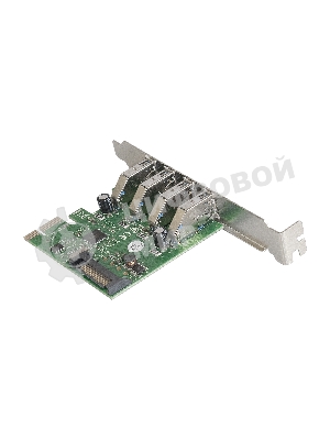 Контроллер ExeGate EXE-314 PCI-E 2.0, 4*USB 3.0 ext, разъем доп.питания (OEM)
