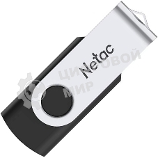 Флешка USB Netac U505 (NT03U505N-064G-20BK), 64Gb, USB 2.0, R/W 70/30, черный/серебристый