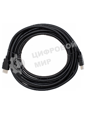 Кабель аудио-видео Cactus CS-HDMI.1.4-5 HDMI (m)/HDMI (m) 5м. позолоченные контакты черный