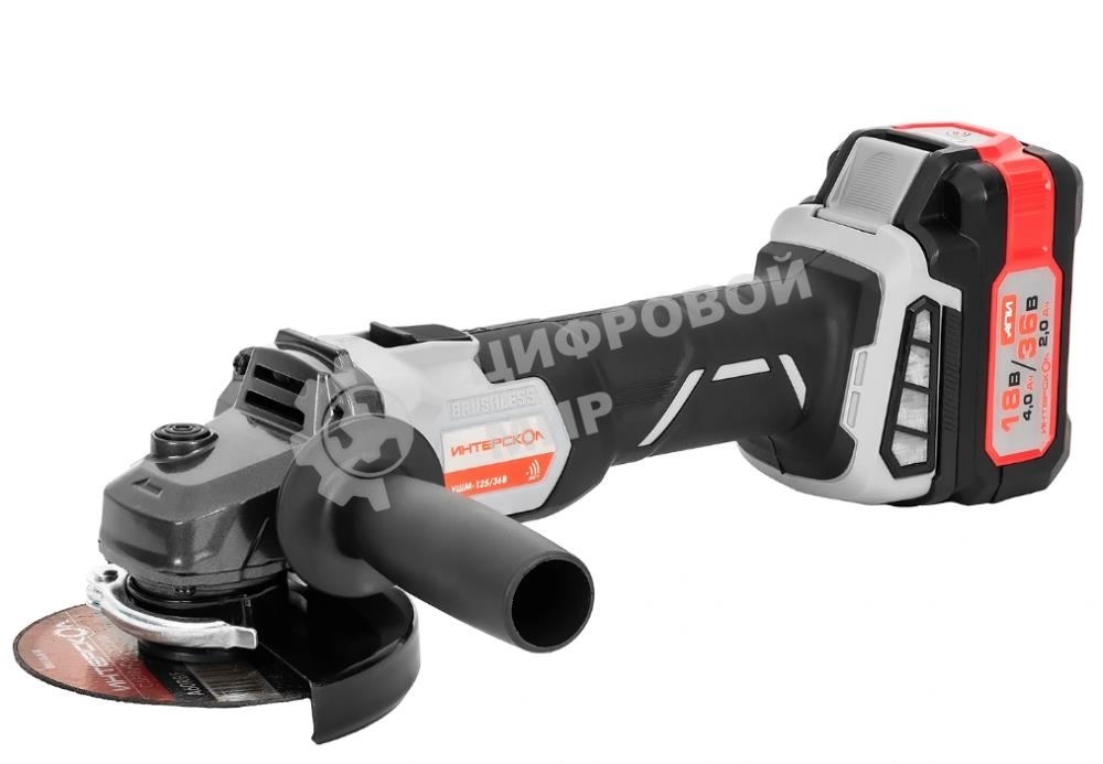 Машина шлифовальная угловая USHM-125/36V INTERSKOL