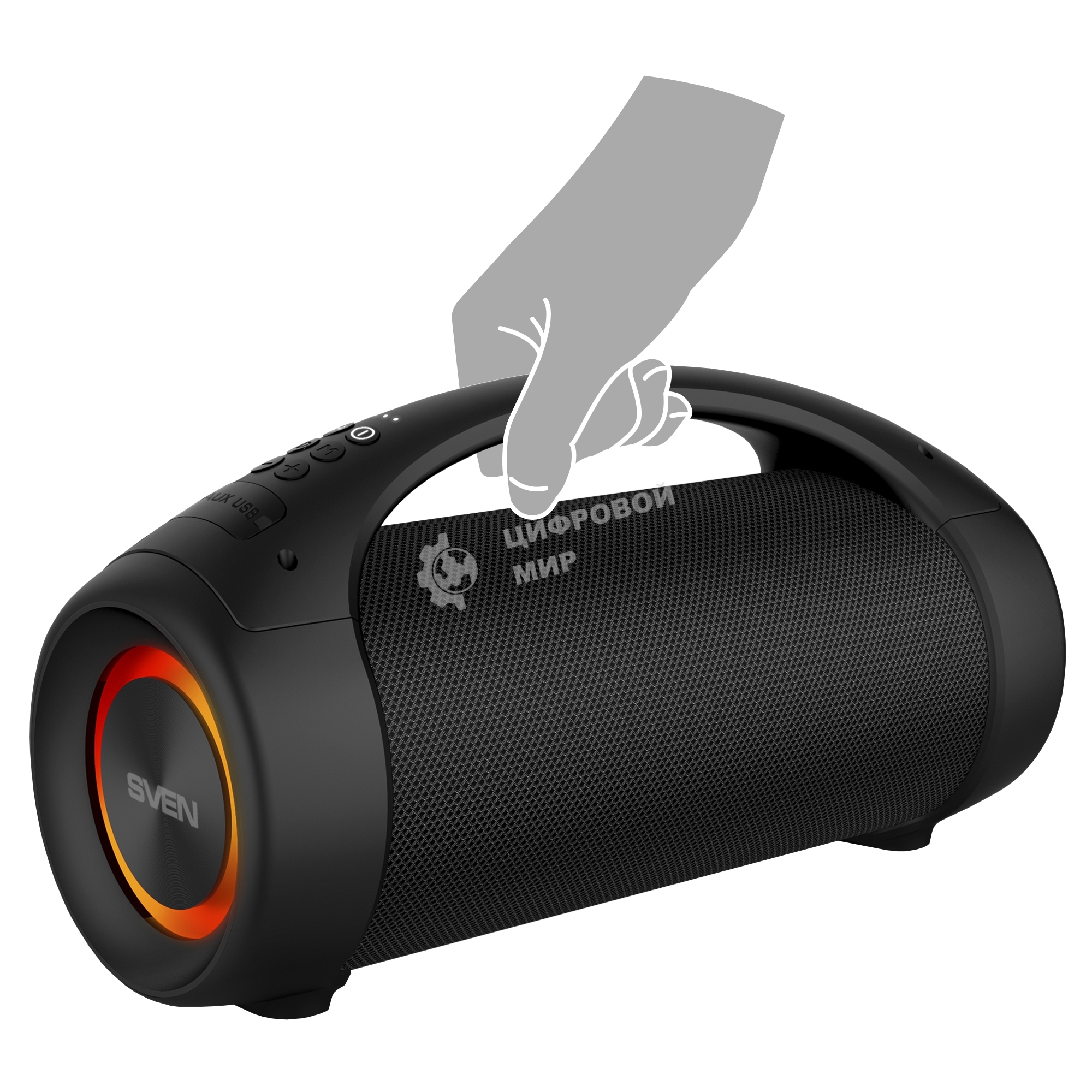 Акустическая система Sven 370 2.0 черные (2x2W, USB, RGb подсветка)