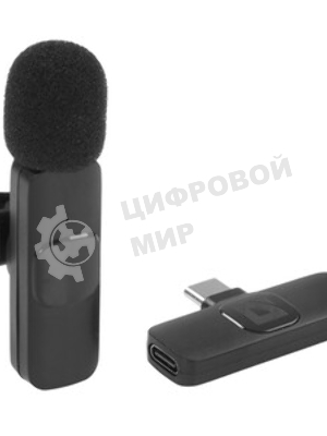 Петличный микрофон Defender Talky-137 wrls, черный, на прищепке, 1шт