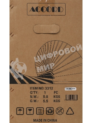 Компьютерный корпус Accord 3312 черный без БП ATX 2xUSB2.0 1xUSB3.0 audio bott PSU