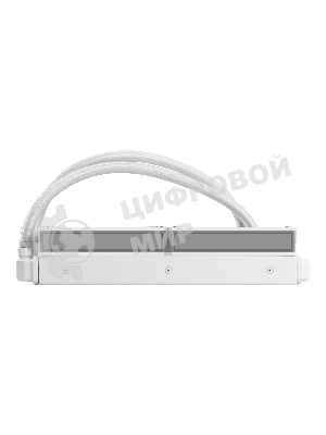 Комплект водяного охлаждения ExeGate DigitalFreezer-240.PWM.ARGB.White (3 PIN 5V ADDRESSABLE RGB подсветка, LGA1954/1851/1700/1200/115x/2066/2011/AM5/AM4, TDP 260W, 2x Fan 120mm 4pin PWM 600-1800RPM Hydro bearing, помпа 3pin 2700RPM, макс. шум 37db, с термопастой, на винтах, черный, RET)