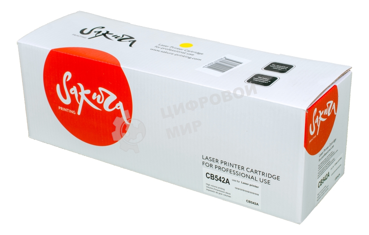 Картридж лазерный Sakura CB542A для HP Color LJ CM1312MFP/CP1215/CP1515/CP1518, желтый, 1500 к.