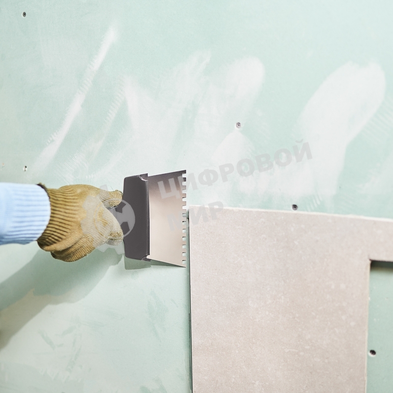 Шпатель фасадный Rexant 150 мм зуб 6х6 нержавеющая сталь, пластмассовая рукоятка