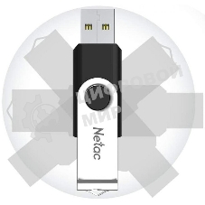 Флешка USB Netac U505 (NT03U505N-064G-20BK), 64Gb, USB 2.0, R/W 70/30, черный/серебристый