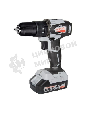 Дрель-шуруповерт ИНТЕРСКОЛ ДАУ-13/18ВК, 18 В, 1,5 Ач, 45 Нм, щеточный, ударный