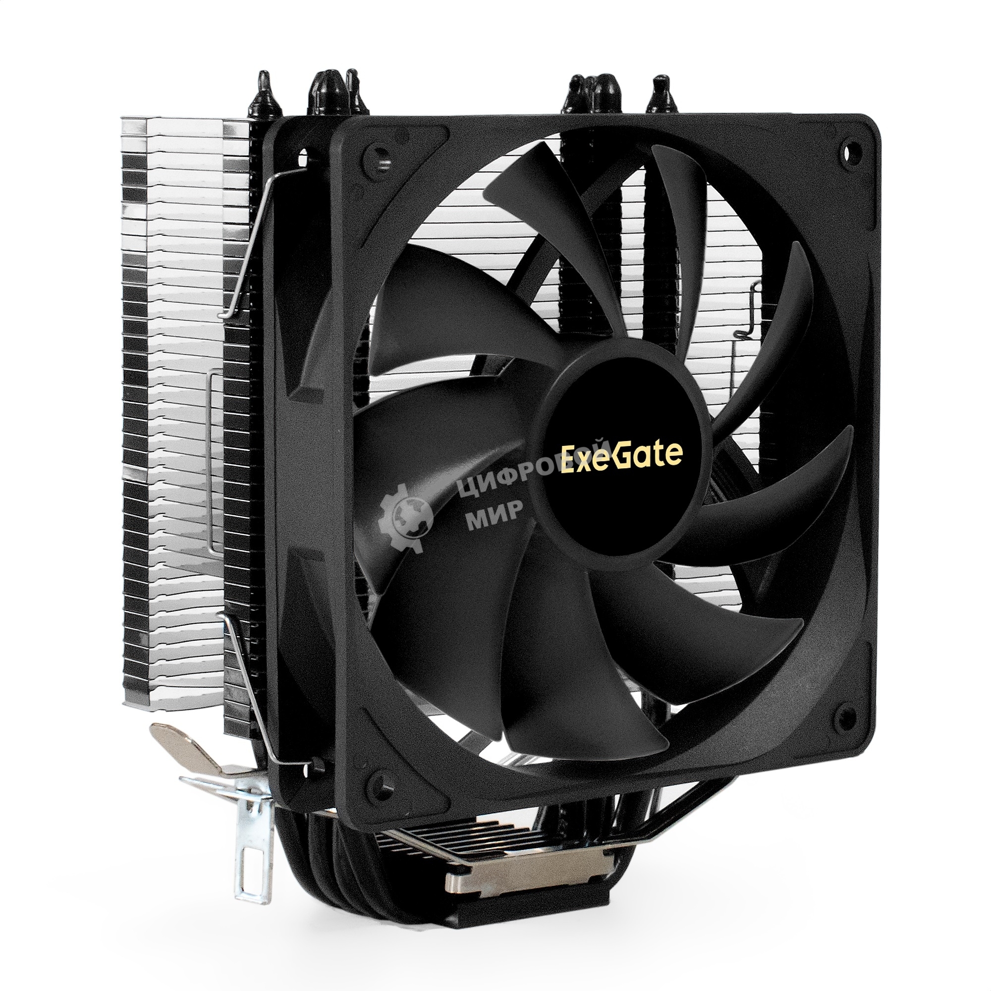 Кулер для процессора ExeGate Dark Magic EE400XL-PWM черный, 120 мм, алюминий/медь, 2400 об/мин, 37 дБ, 4 pin, 140 Вт, 155 мм