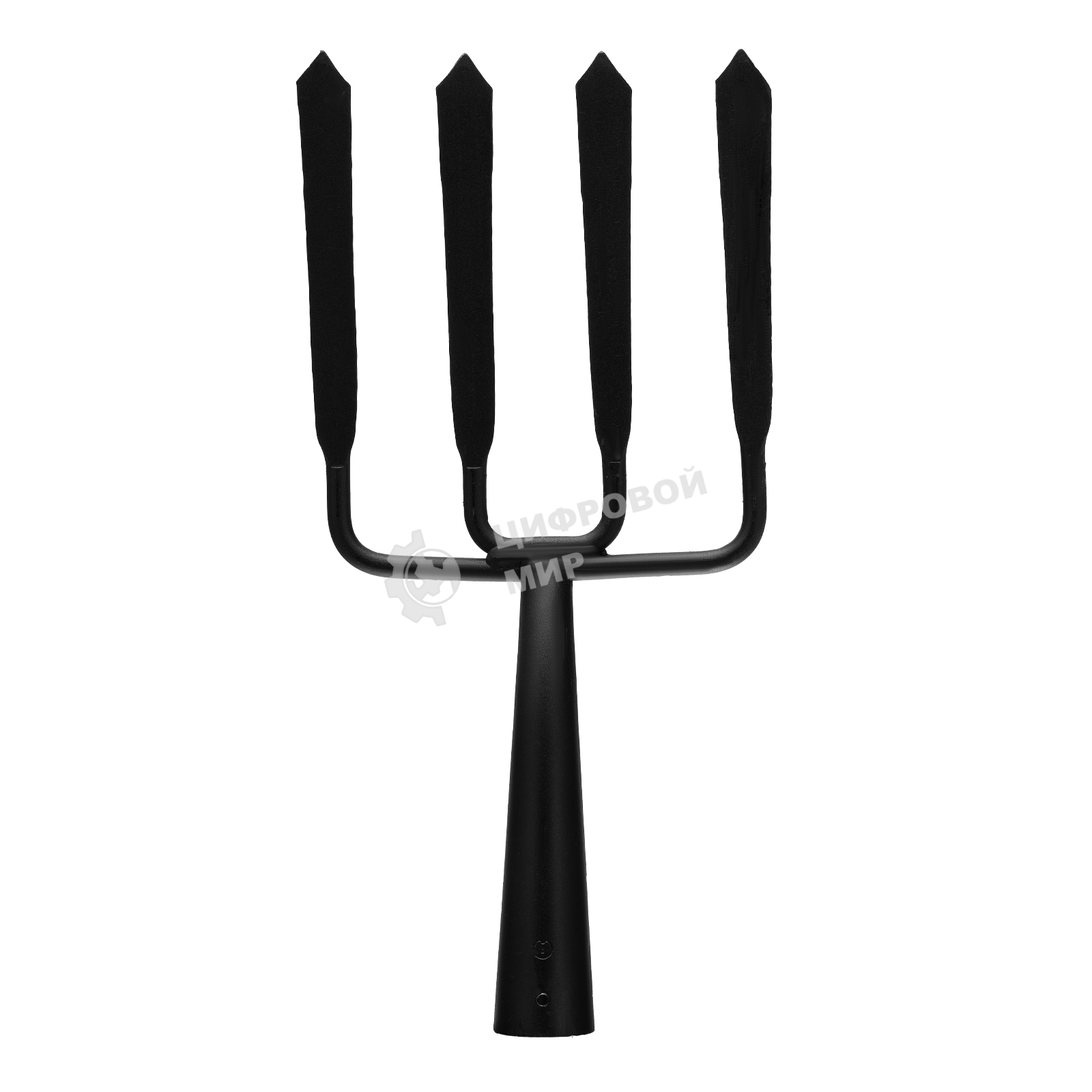 Вилы копальные 4-х рогие, 190x220 мм, широкий зуб, удлиненная тулейка, без черенка (АРТИ)